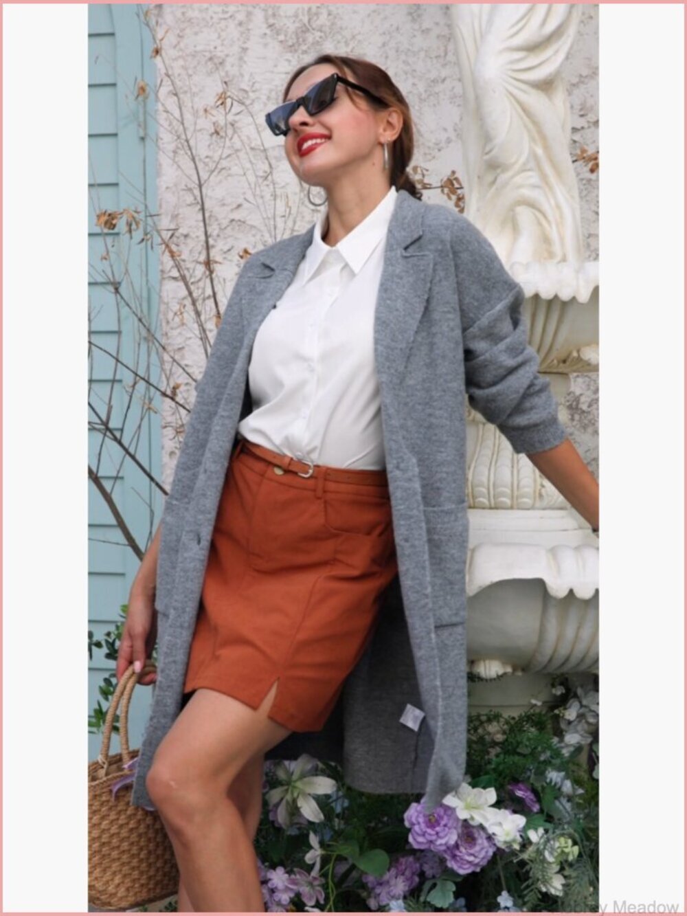 Womens Long Cardigan Sweater Blazer Open Front Knit Jacket w Pockets - Picture 7 of 7